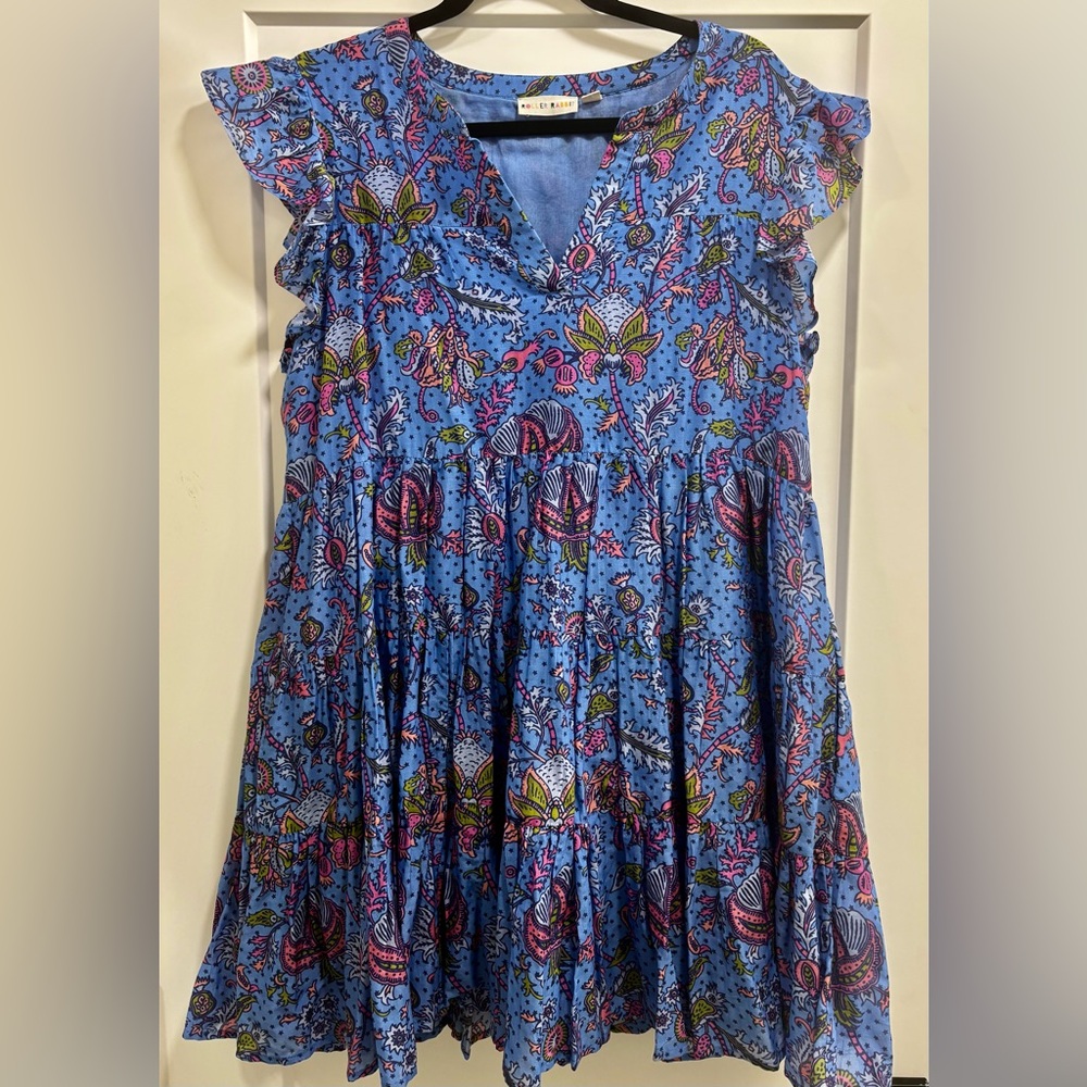 Roller Rabbit Pippa Amanda Star Blue and Pink Patterned Dress